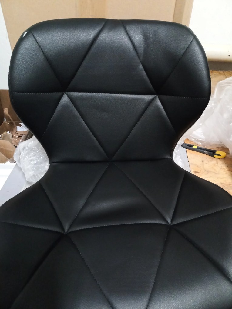 AKCIA Barová stolička z eko kože s čiernou nohou WEST, čierna II. akosť