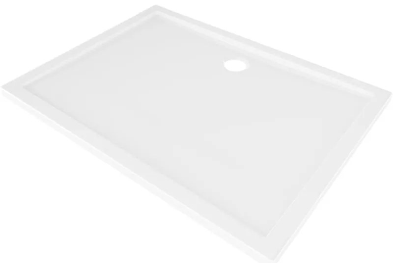 Mexen, Mexen Flow obdĺžniková sprchová vanička slim 75 x 100 cm, biely lesk - 46R107510