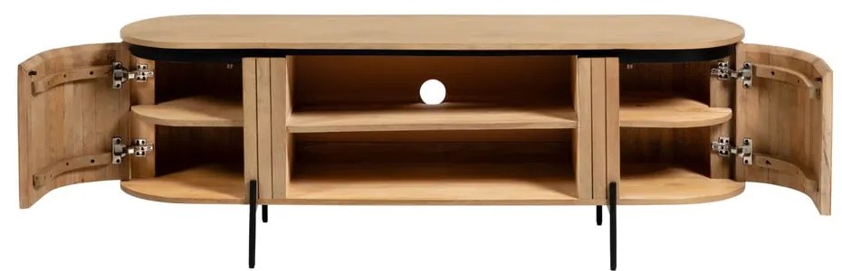TV stolík z mangového dreva v prírodnej farbe 160x56 cm Licia – Kave Home
