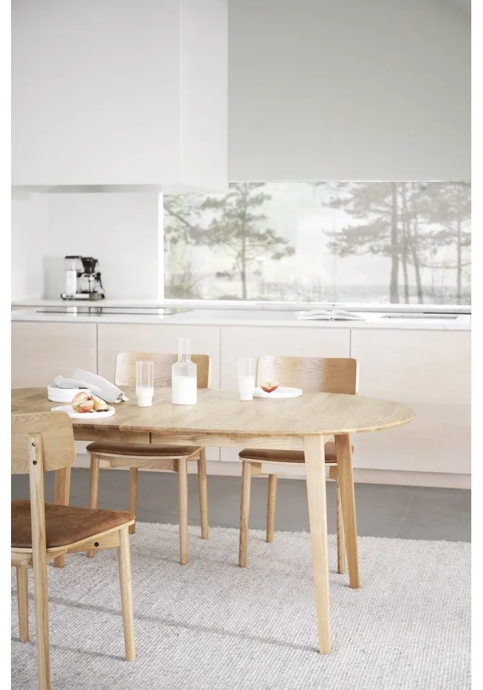 Jedálenská stolička z imitácie kože v koňakovohnedo-prírodnej farbe v súprave 2 ks Wolcott – Rowico