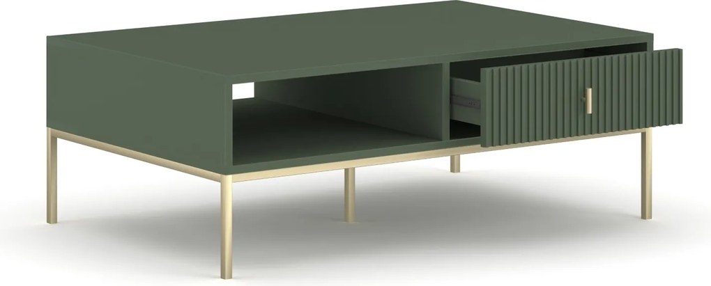 Konferenční stolek Maggiore 104 cm zelený/zlatý