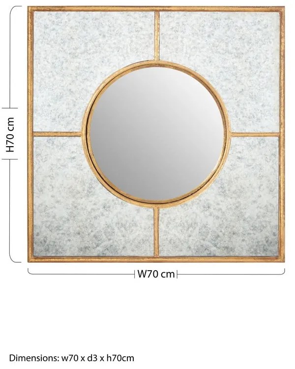 Nástenné zrkadlo 70x70 cm Zariah – Premier Housewares