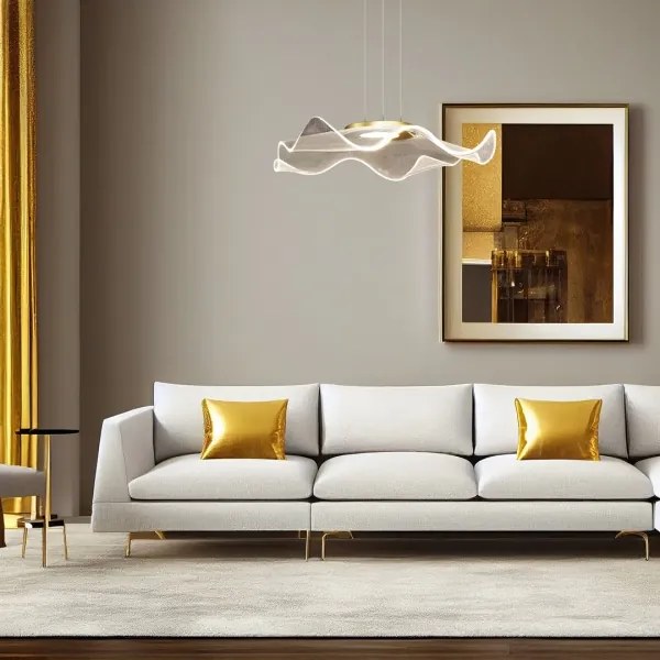 LED Luster na lanku LARGO LED/16W/230V zlatá