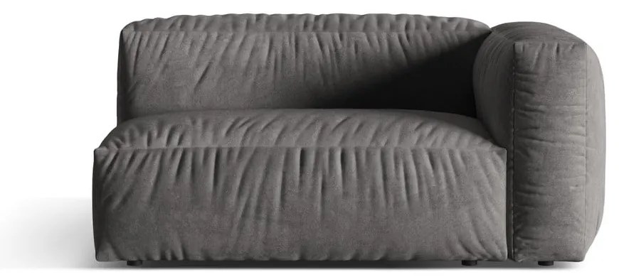 Sivý zamatový modul pohovky (pravý roh) Martina – Micadoni