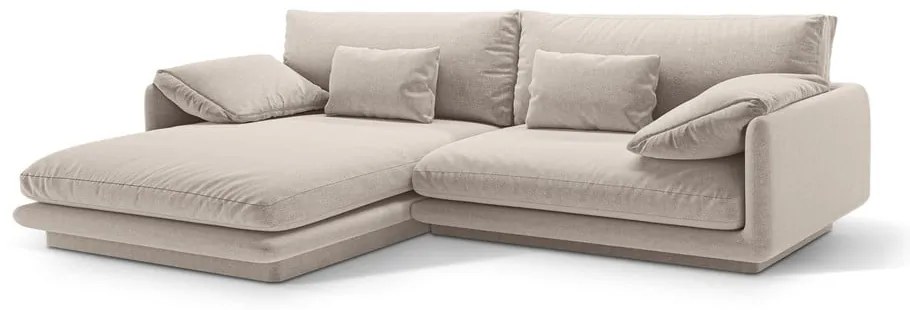 Béžová rohová pohovka (ľavý roh) Torino – Micadoni Home