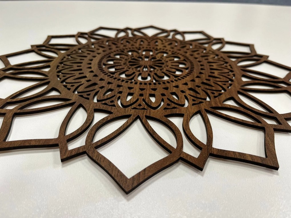 drevo zivota Drevená mandala na stenu ŠŤASTIA Farebný vzor: Wenge, Priemer: 60