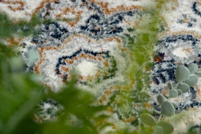 Koberec / behúň DISTIN 0834A granátový / modrý / žltý / terrakota