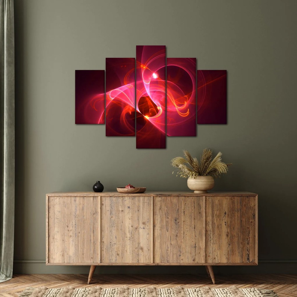 Moderný obraz ružovej abstrakcie (150x105 cm)