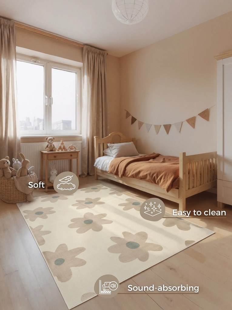Hanse Home, Detský koberec Adventures 106417 Cream Beige, 160x235, béžová, detská izba
