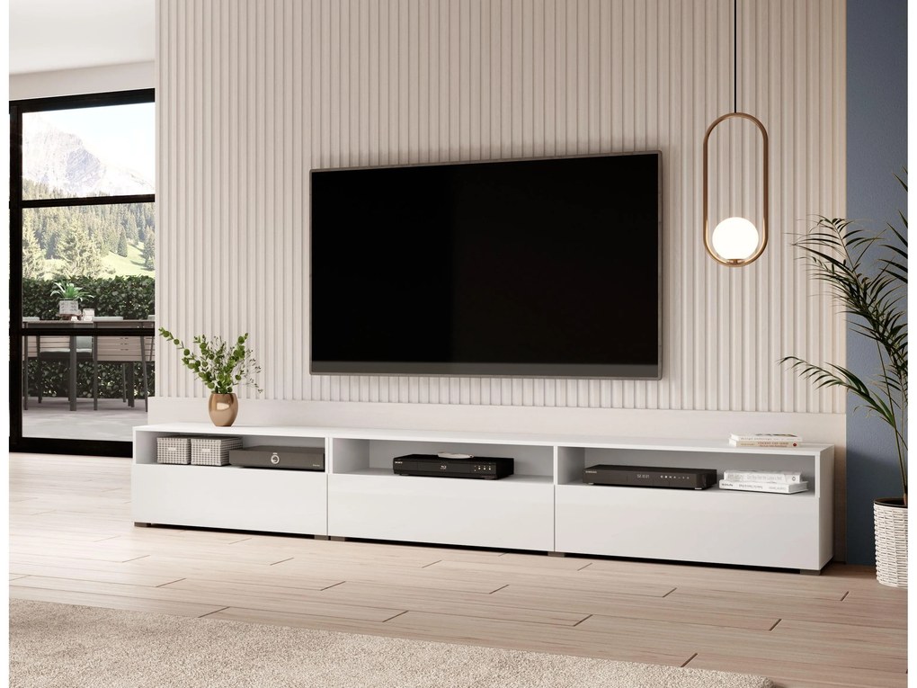 TV stolík Barly Typ 40 (biela + lesk biely). Akcia -10%. Vlastná spoľahlivá doprava až k Vám domov. 1030541