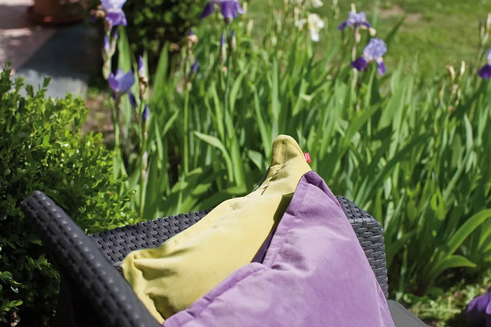 Záhradná pohovka Corfu love seat 2 - antracit / šedé podušky