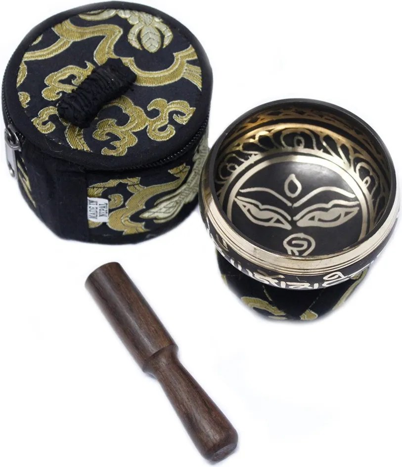 Tibetská spievajúca miska - darčeková sada Farba: Zelená