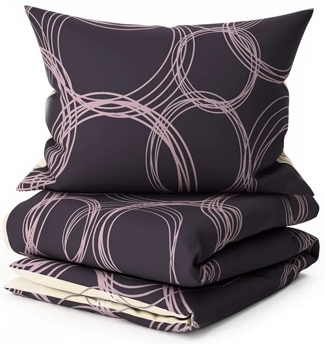 Bavlnené obliečky BUBBLES BLEND čierne Rozmer obliečky: 70 x 90 cm | 140 x 200 cm