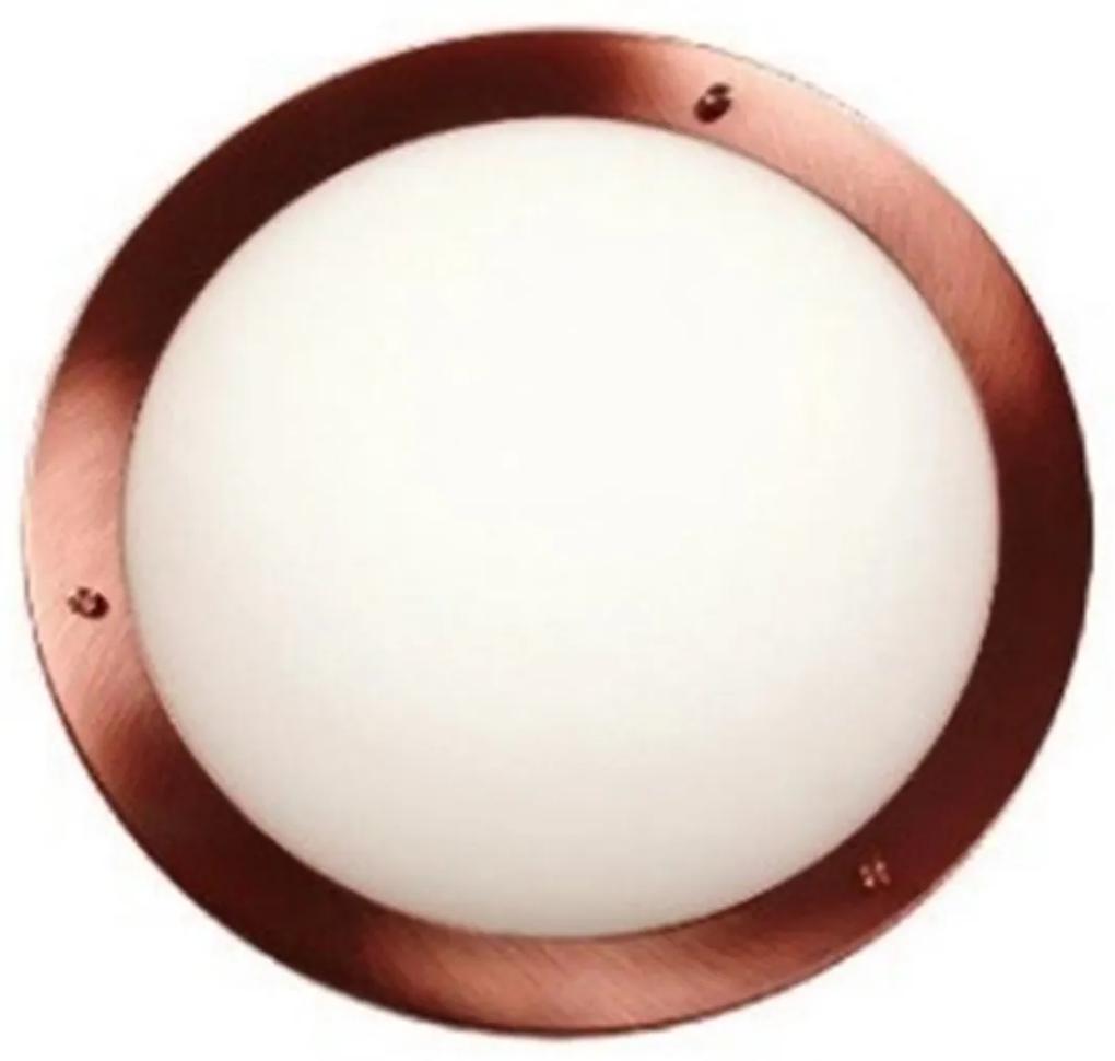 CLX Stropné osvetlenie do kúpeľne EMILIO, 1xE27, 60W, 31cm, okrúhle, medené, IP44