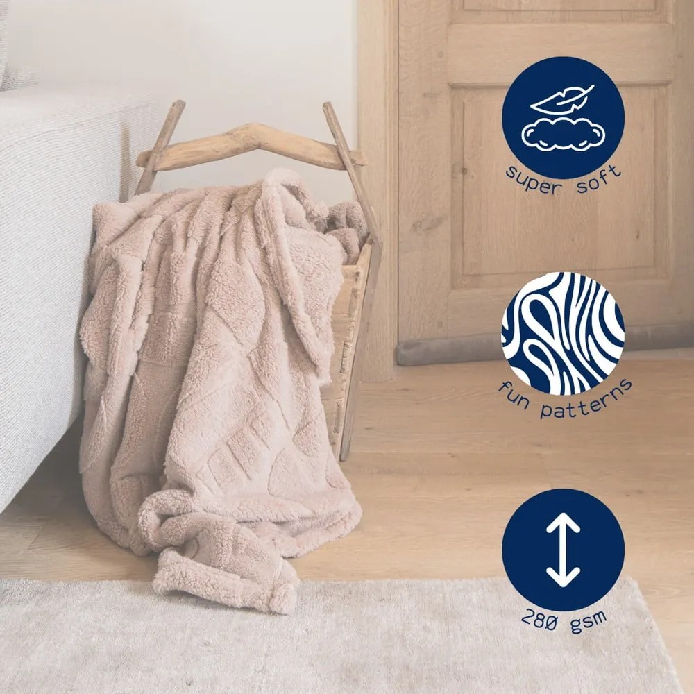 Modrá deka z mikroplyšu 150x200 cm Rena – Tiseco Home Studio