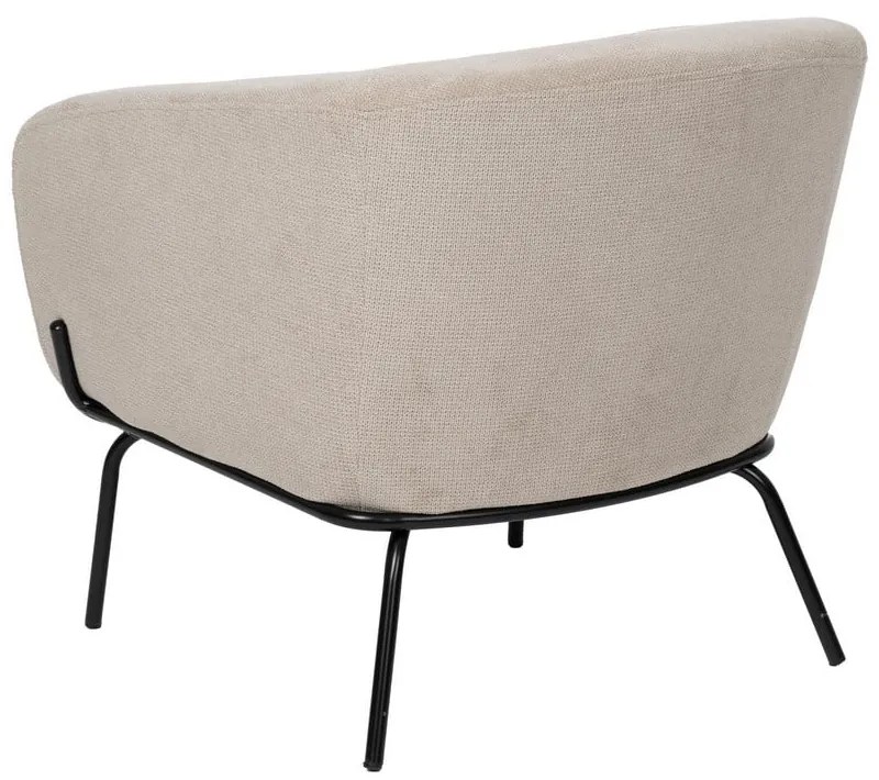 Béžové ženilkové kreslo Classic – Ixia