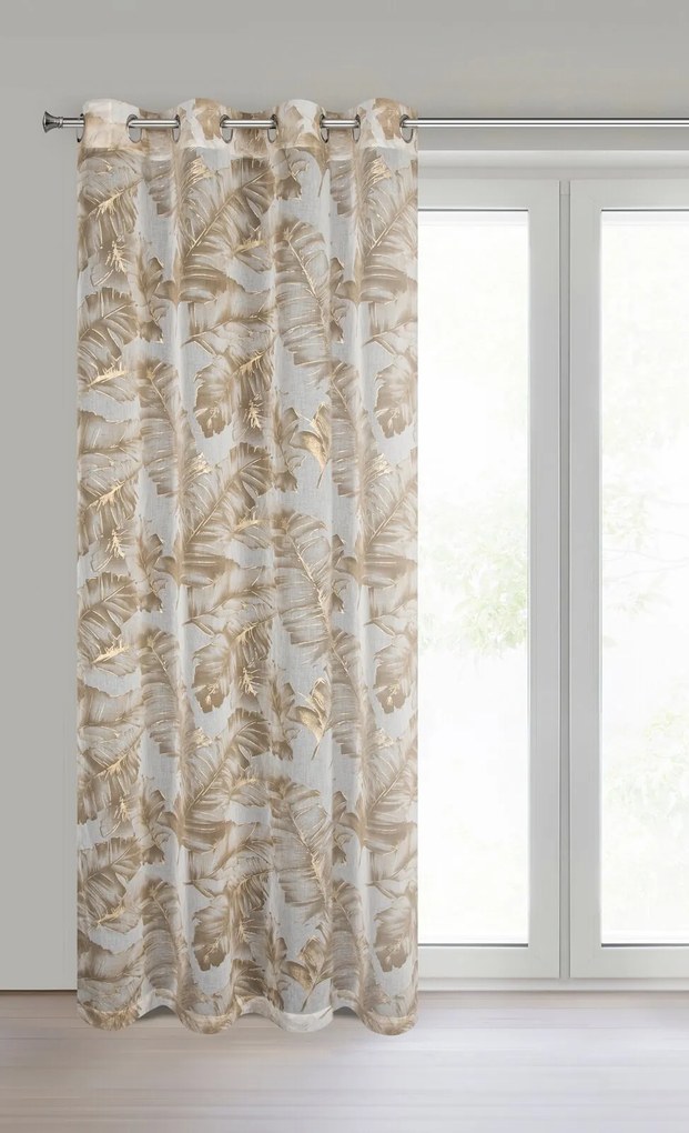 ZÁVES NA KRÚŽKOCH LAYLA 140X250 CM LISTY