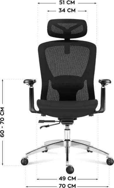 Kancelárska stolička Expert 5.3 Black Mesh