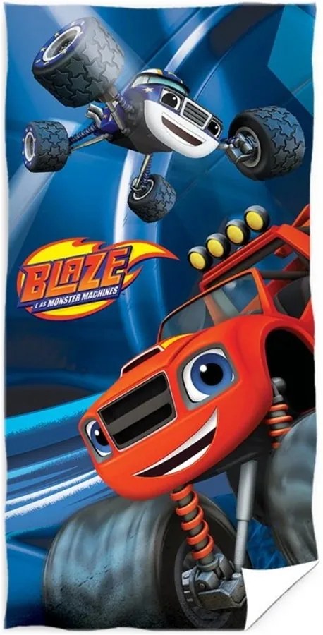Detská osuška Plamienok a štvorkoláci - motív Blaze a Darington - 100% bavlna - 70 x 140 cm