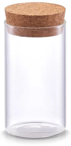 Zeller Present Kořenka, skleněná kulatá dóza s korkovým víčkem 155ml