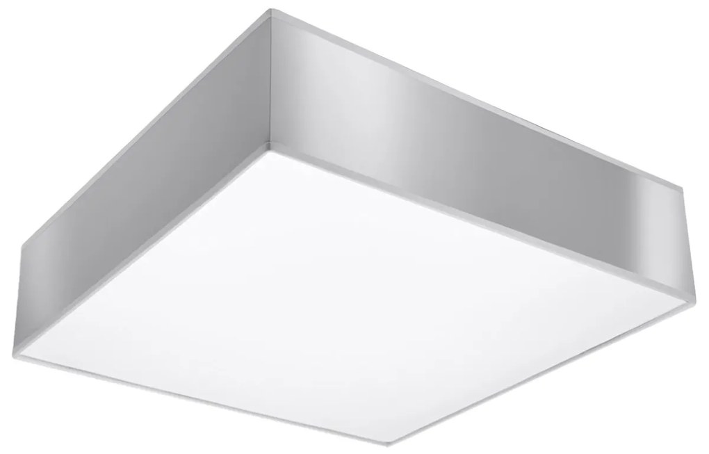 Stropné svietidlo Horus, 1x sivé plastové tienidlo, (biely plast), (35 cm)