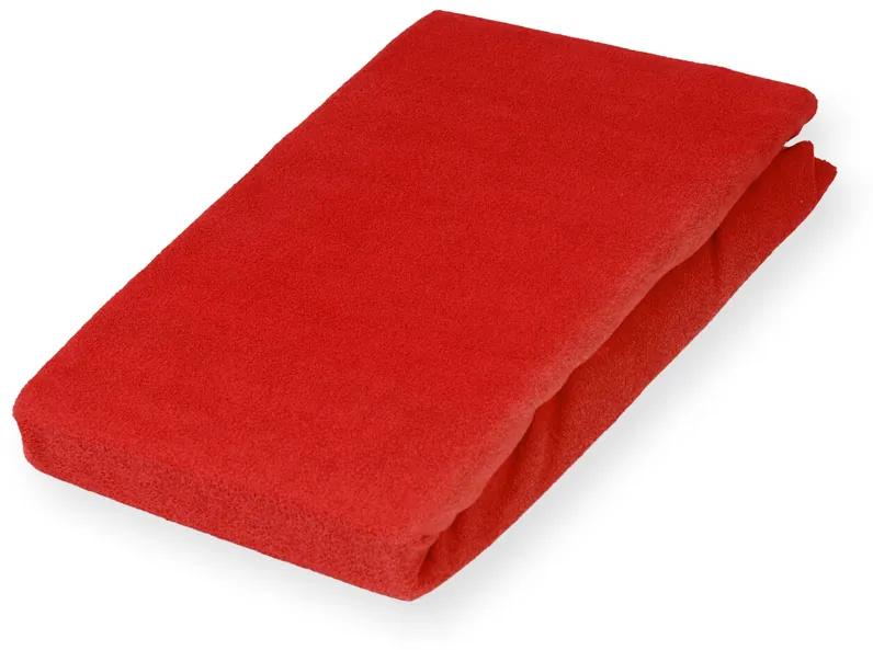 Froté napínacie prestieradlo na extra vysoký matrac FR-007 Sýto červené 180 x 220 - výška 40 cm