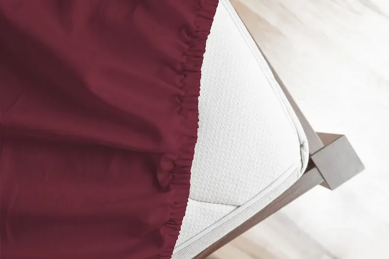 Napínacie prestieradlo na posteľ - Wine Jersey 100/200/25