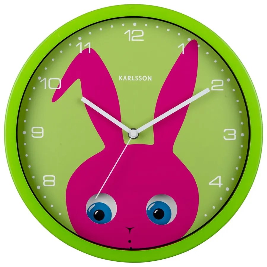 Detské hodiny ø 31 cm Peekaboo Bunny – Karlsson