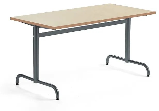 Stôl PLURAL, 1400x700x720 mm, linoleum - béžová, antracit