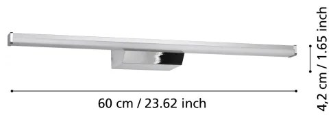 Eglo 901288 - LED RGBW Stm. kúpeľňové osvetlenie REGELLO-Z 12W/230V IP44 chróm