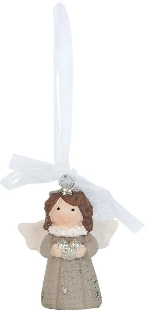 Závesný vianočný anjelik - 4 * 3 * 5 cm