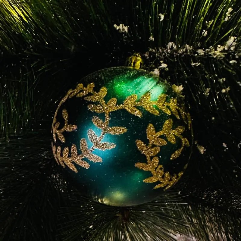 DECOLED Plastové koule, prům. 8 cm, 20x tmavě zelená