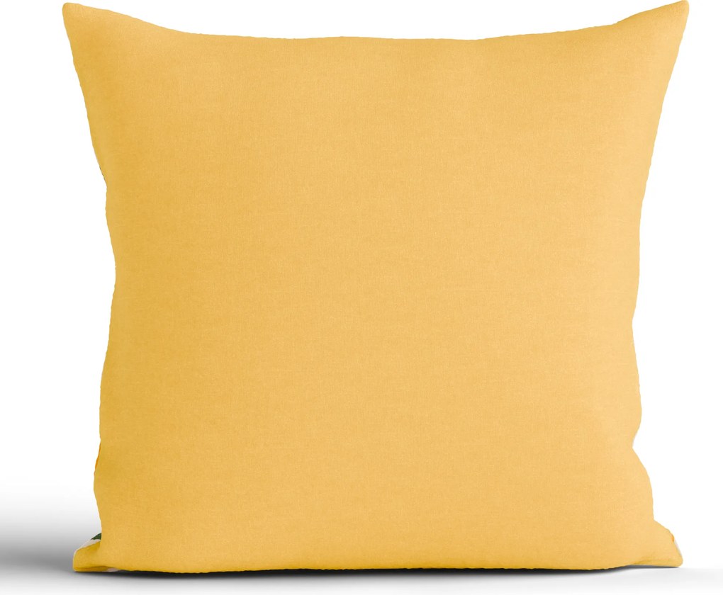Bavlnená obliečka na vankúš Renforcé 40 × 40 cm - Kvety tulipánov oranžové