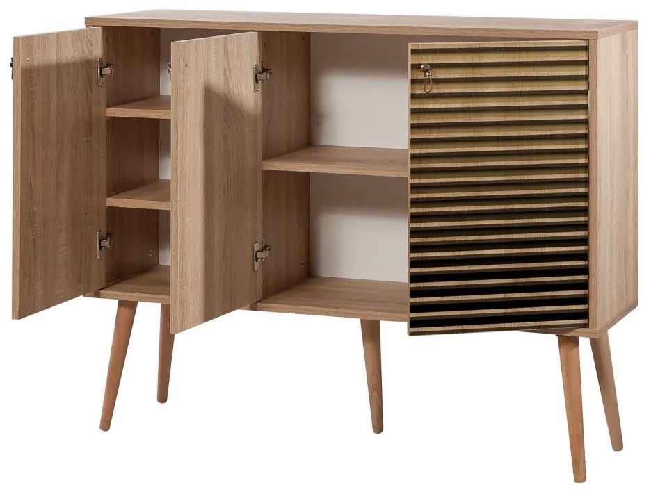 Komoda Kikos 120 cm dub sonoma/tmavo hnedá