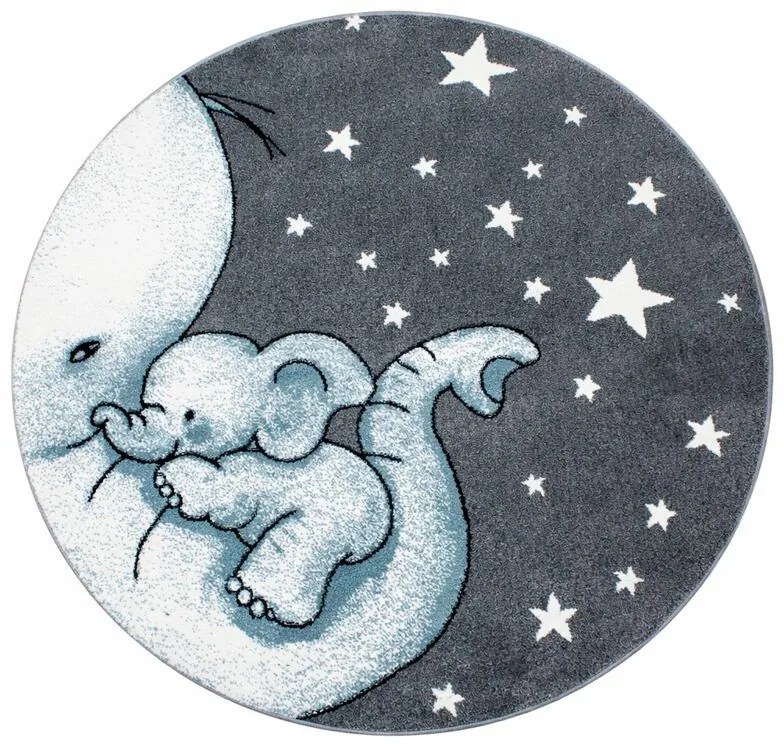 Kusový koberec Kids 560 blue kruh, 120x120 (priemer) kruh, modrá, detská izba, Ayyildiz