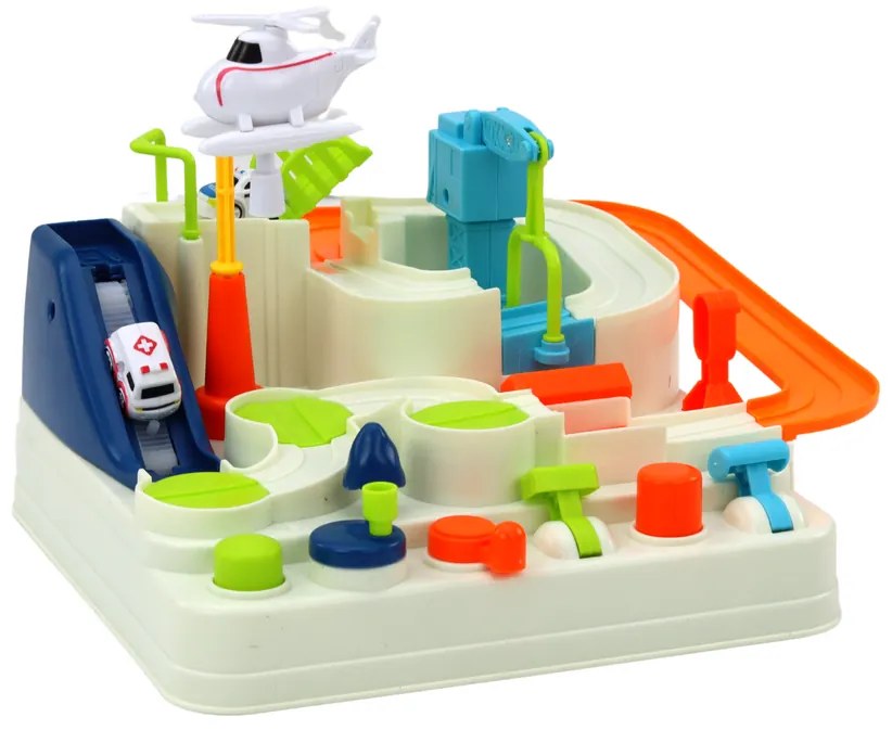 LEAN TOYS Prekážková dráha pre autá, Interaktívna