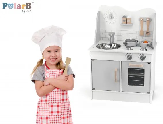 Detská kuchynka Viga 44049 PolarB eco sivá