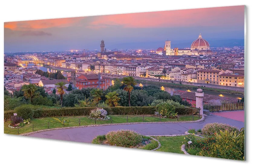Nástenný panel  rieka Taliansko Panorama 125x50 cm