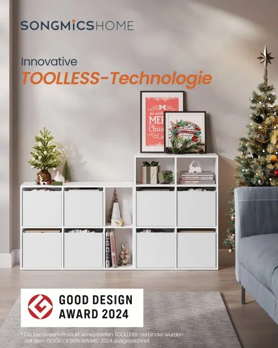 Úložná polica so 4 stohovateľnými boxami LBC196W01