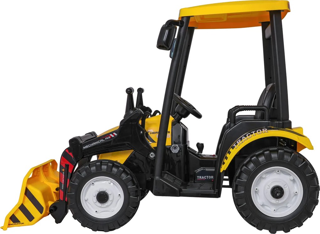 Ramiz MEGA Traktor D68 s prívesom žltý