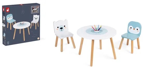 Janod - Drevený stolík so stoličkami