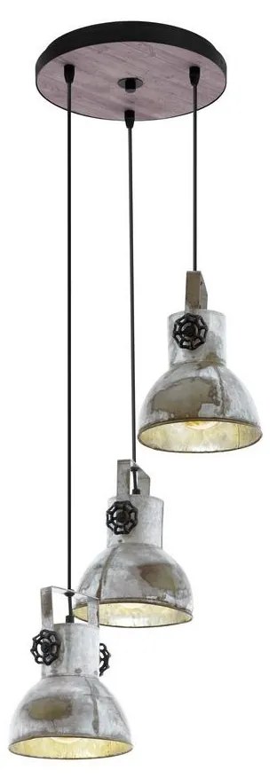 Eglo 79363 - Luster na lanku BARNSTAPLE 3xE27/40W/230V