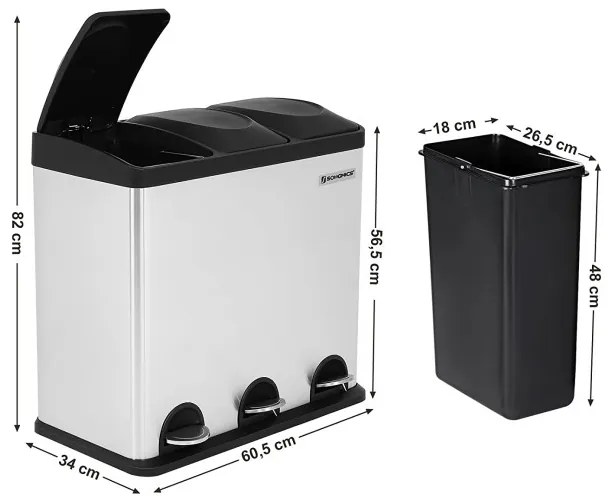 Recyklačný odpadkový kôš LTB54L