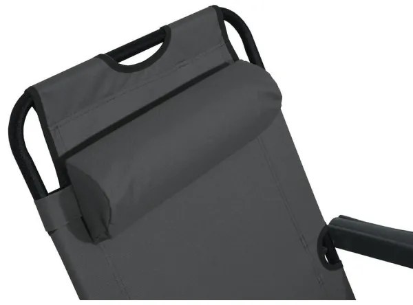 Skladacie polohovateľné kreslo antracit