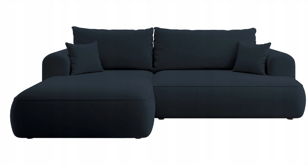 Rohová sedacia súprava Olivo I (L) (modrá čierna)