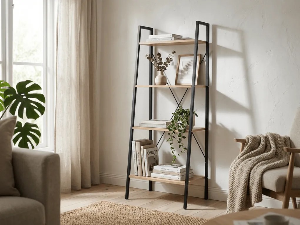 Knižnica TAYLOR SONOMA 4 police 147x60 cm, dub sonoma