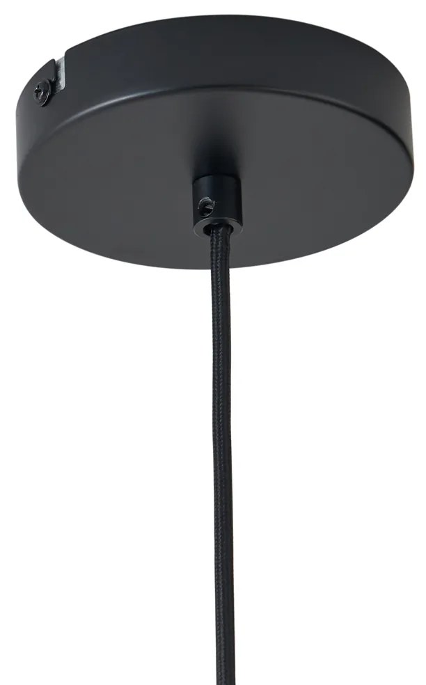 Retro závesná lampa čierna so zeleným sklom - Denise