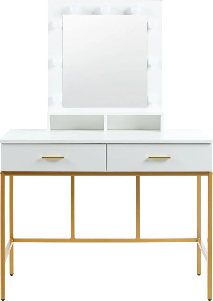 Dekorstudio Elegantný toaletný stolík s LED osvetlením LUMIERE GOLD