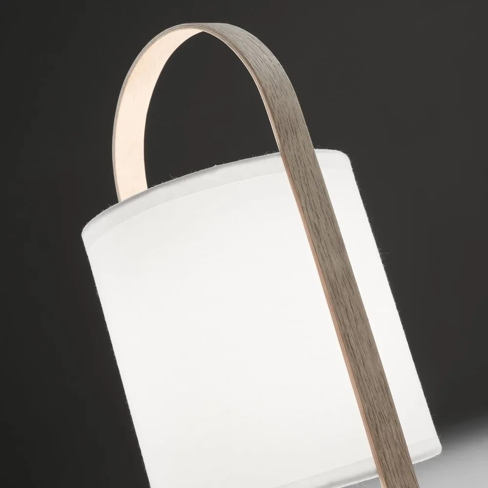 Biela stolová lampa Kave Home Zayla