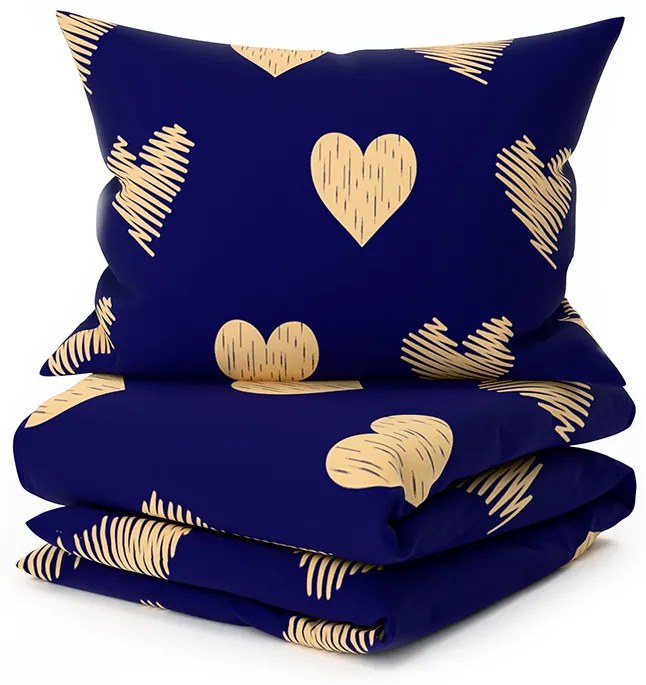 Obliečky z mikrovlákna GOLBINO tmavomodré Rozmer obliečky: 2 ks 70 x 90 cm | 200 x 220 cm